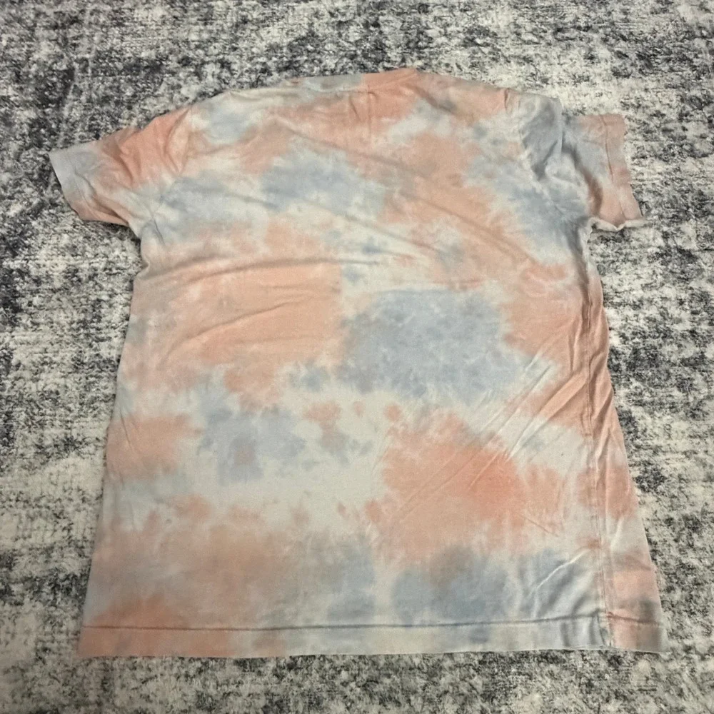 True Religion Lot of 2 Tie Dye Graphic T-Shirts Mens Small & Medium Buddha Logo